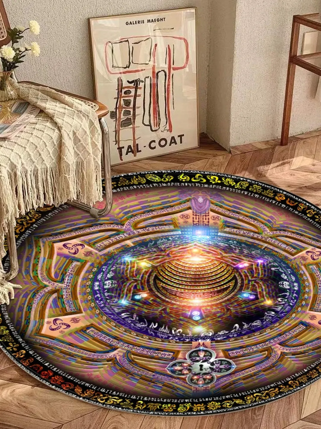Chakra Image Rug Svadhisthana Circular Rug | Sacral Chakra