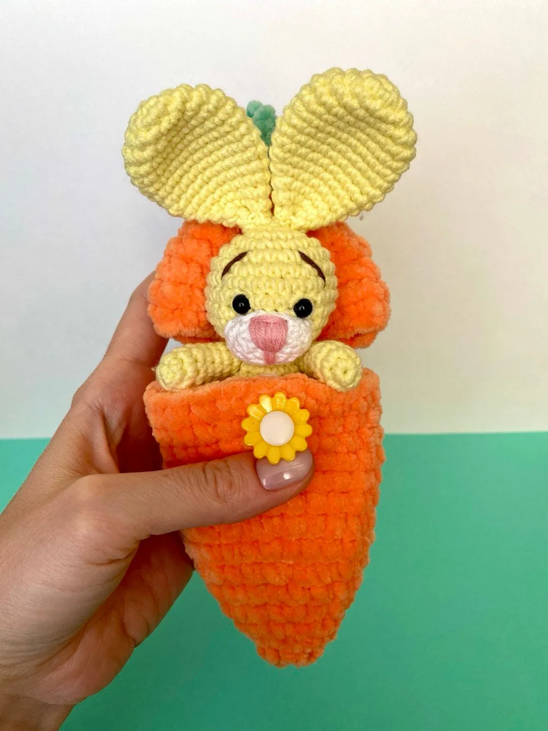 Crochet pattern Bunny in carrot - Easter Amigurumi rabbit pattern - tiny stuffed toy - plush pattern - English Pdf  - Easter gift