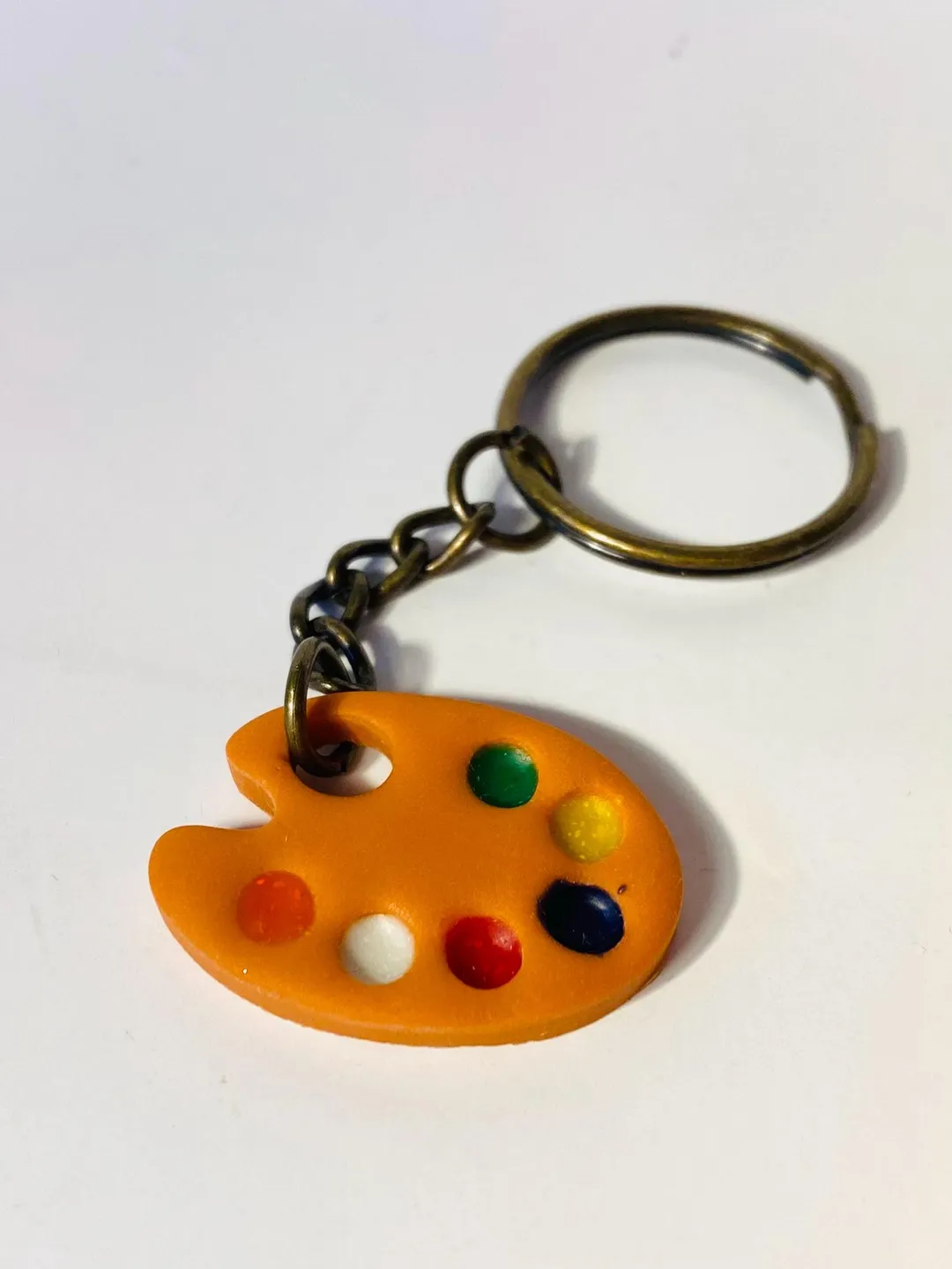Artist's palette keychain, painting supply charm