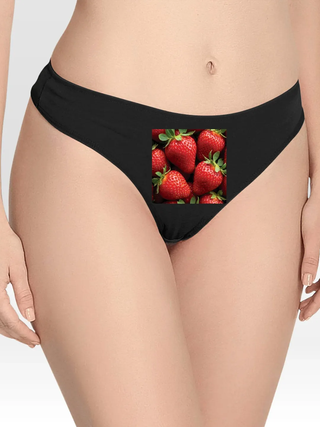 with strawberries Lingerie Thong