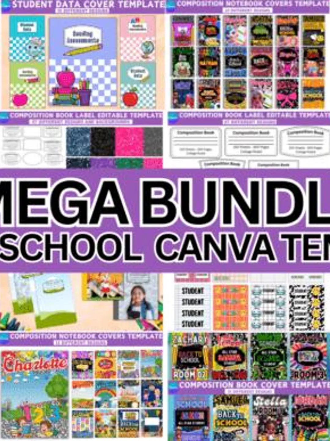 Composition Notebook Cover Templates | Alphabet & Pattern Designs ...