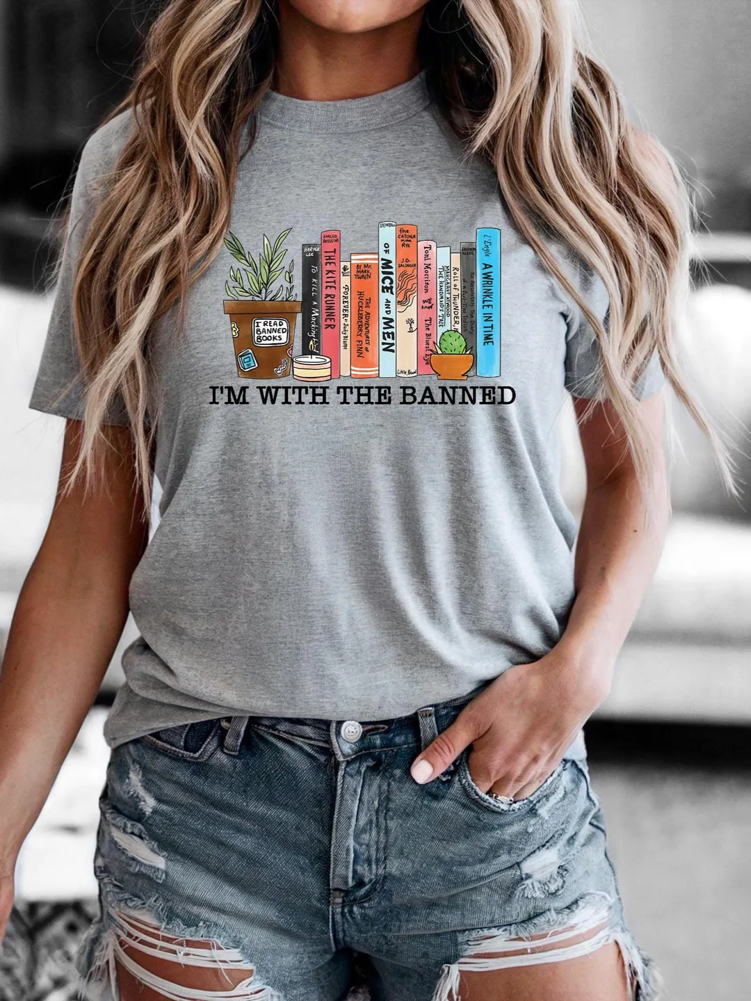 I'm With The Banned Books Shirt: Librarian Reading Tee