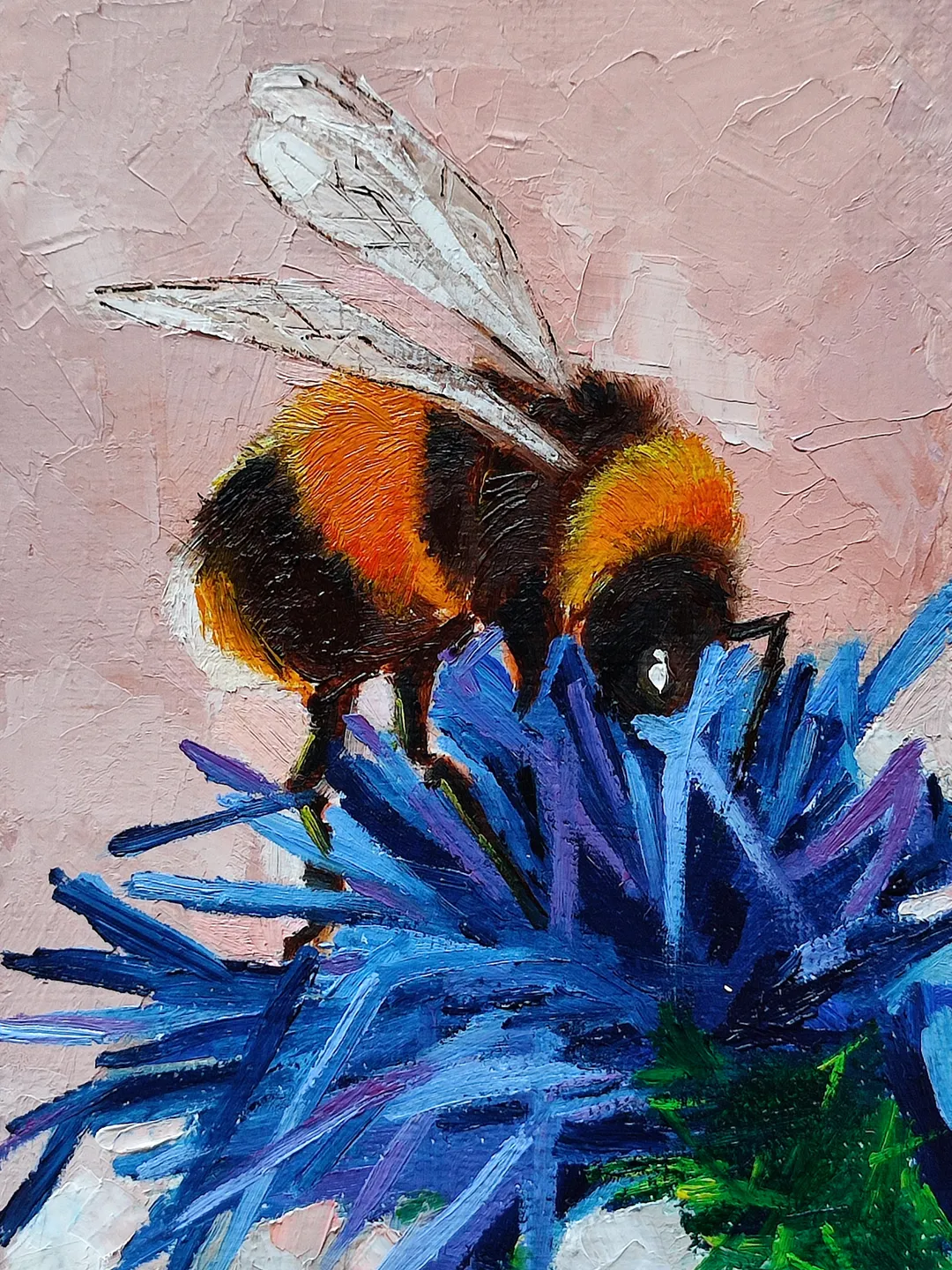 oil painting on canvas shmel10x15cm