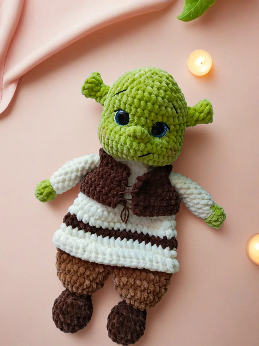 Little Ogre Crochet Pattern, snuggler crochet pattern, Easy DIY Plush Toy PDF