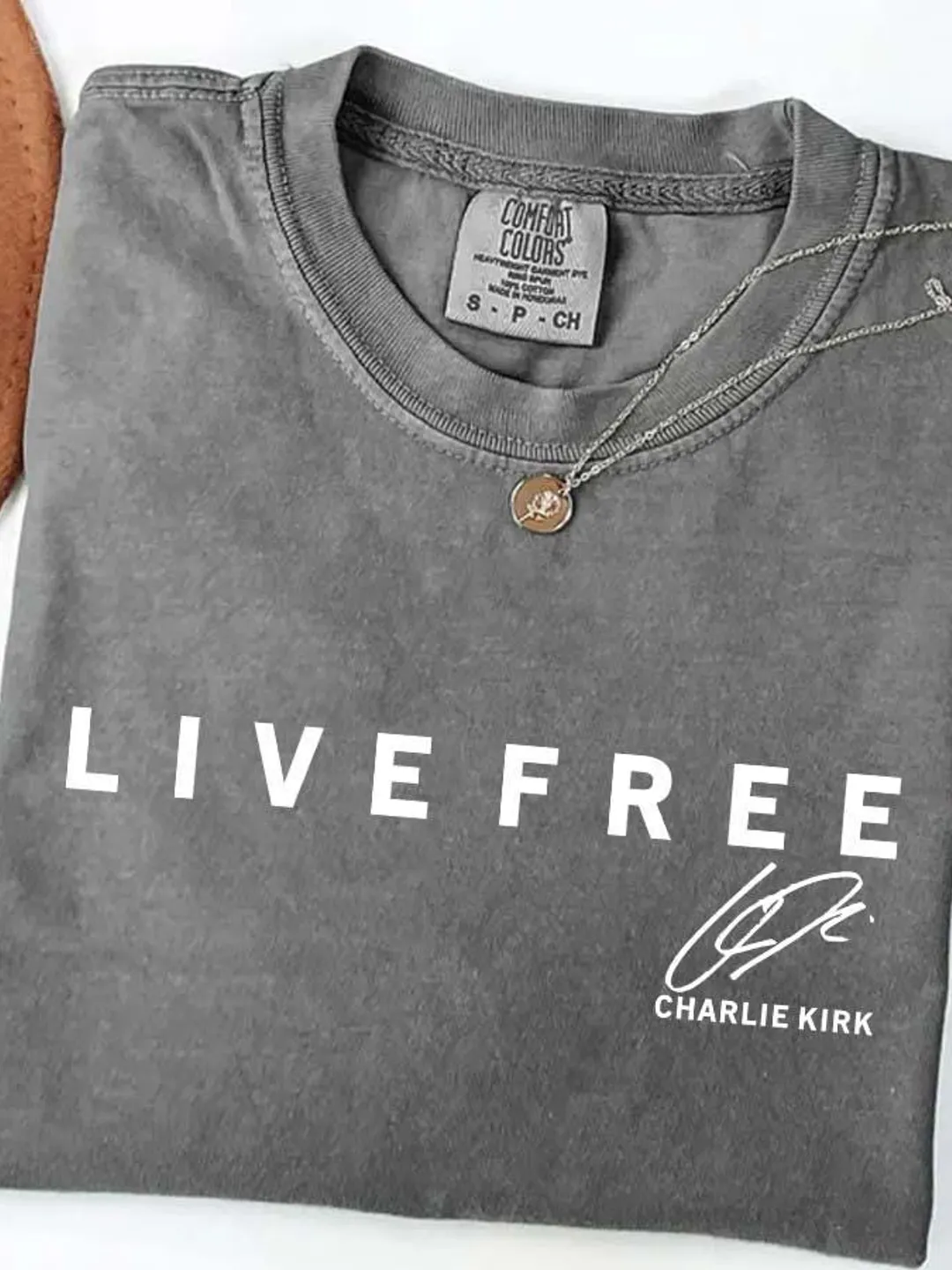 Charlie Kirk Tribute Comfort Colors Tee: Patriotic USA Freedom Shirt