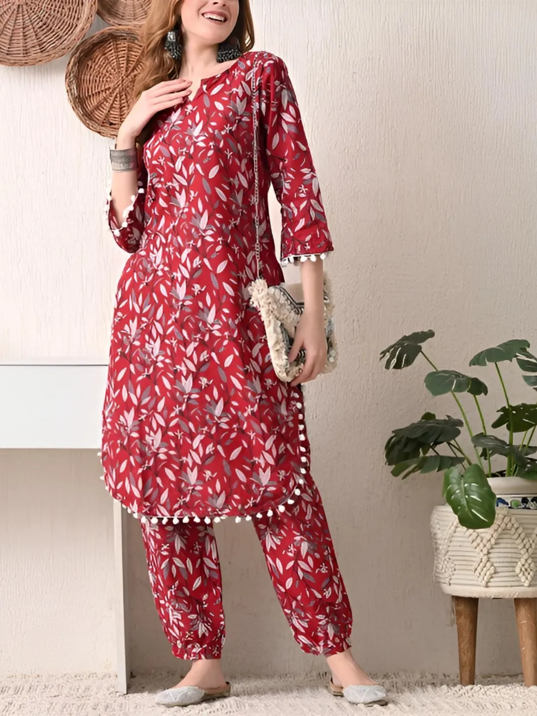 cotton kurta dress Libas White Woven Design Cotton Kurta