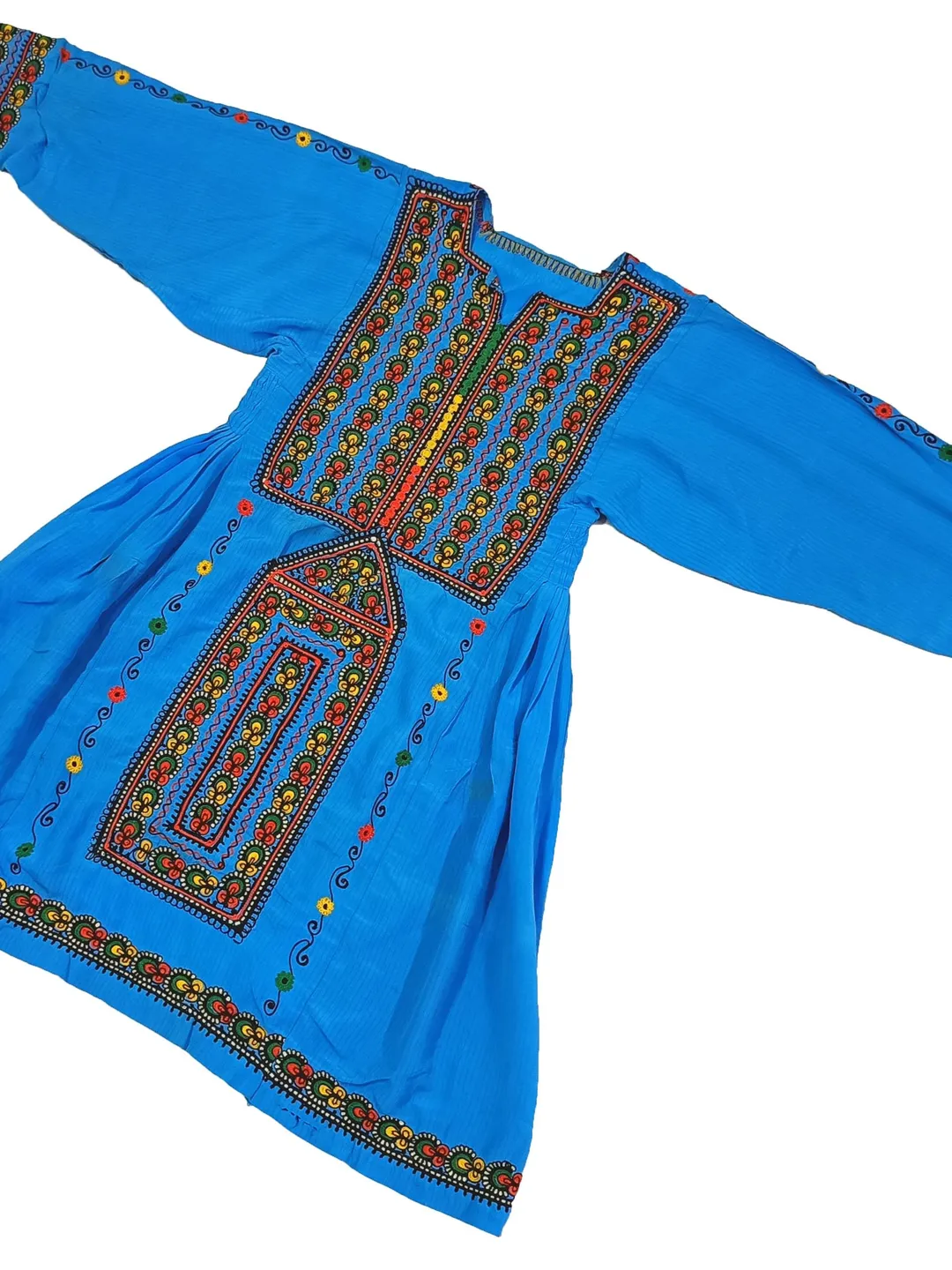 Blue Vintage Banjara Dress | Antique Baluchi Afghani Tribal Dress | Boho Folk Hand Embroidered Womens Tunic | Afghan Pakistani Boho Dress Blue Vintage Banjara Dress | Antique Baluchi Afghani Tribal Dress | Boho Folk Hand Embroidered Womens Tunic | Afghan Pakistani Boho Dress