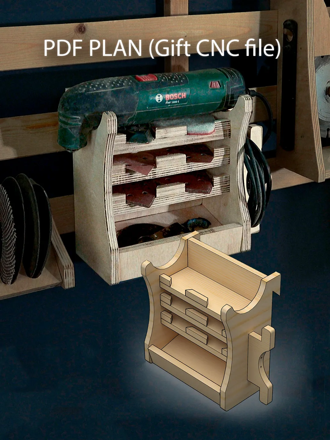 Wall Organizer Shelf for Multi-Tool & Accessories | French Cleat
