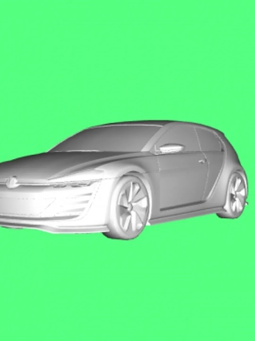 Beauty 1 3d Model Car STL 3D Printing Volkswgen GTi Vision