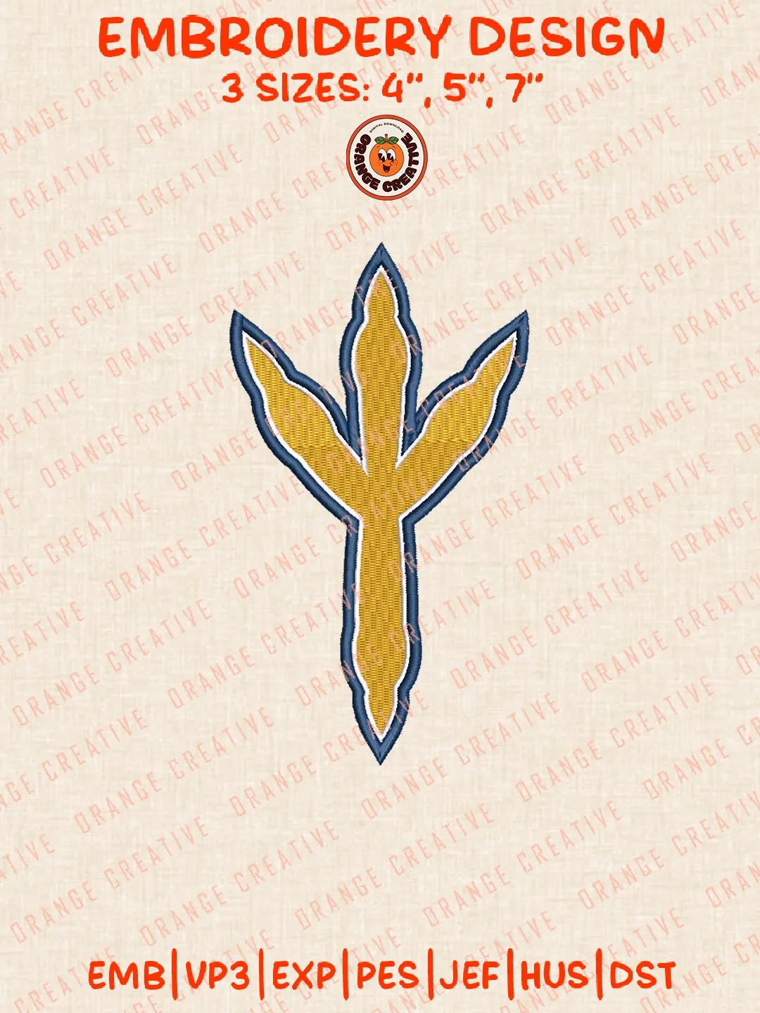 Chattanooga Mocs Logo Embroidery Design, NCAA Team Logo Embroidery Design, Machine Embroidery Design File, 4 Sizes, Digital Download