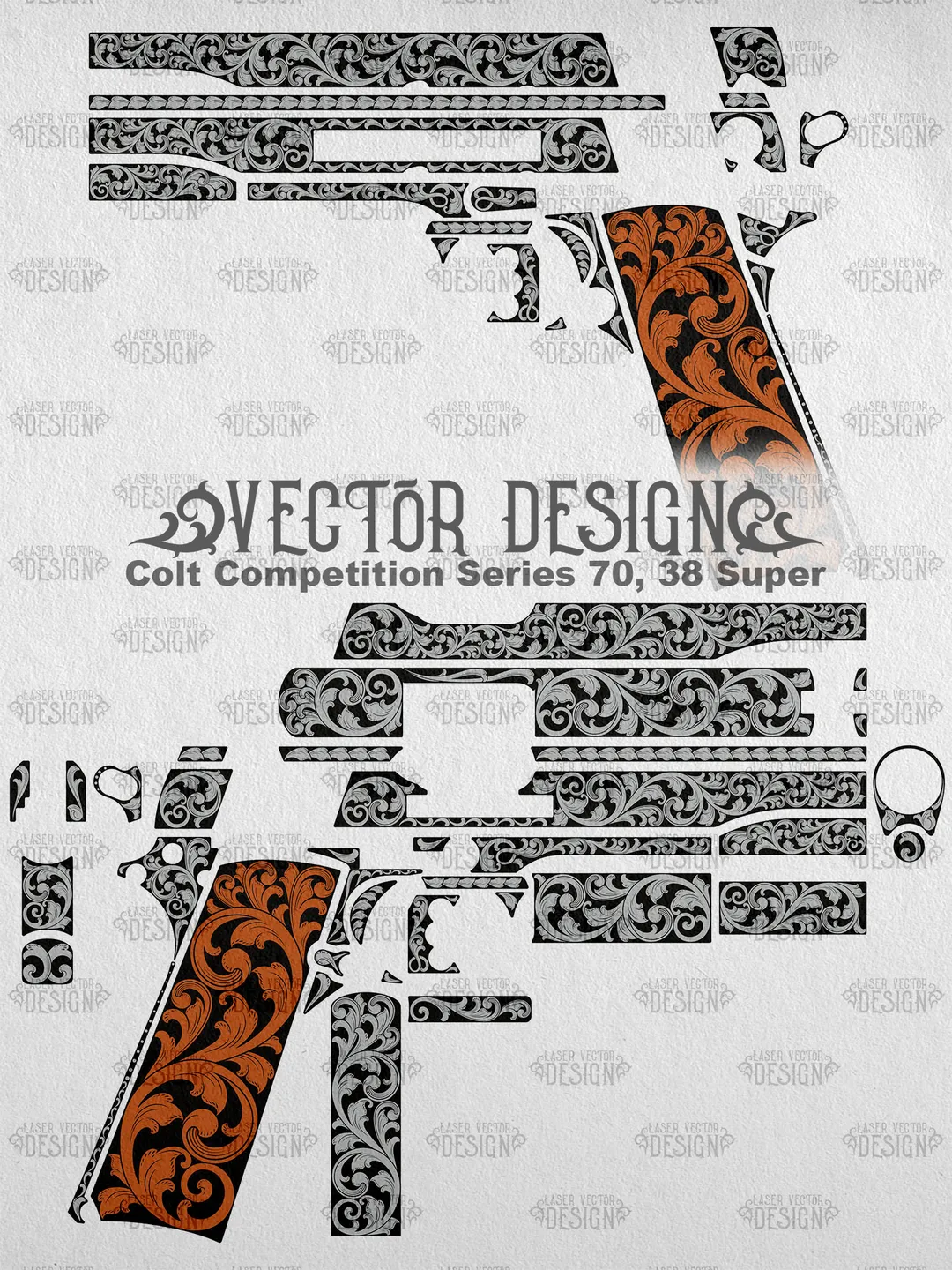 VECTOR DESIGN Colt Competition Series 70, 38 Super Scrollwork 2