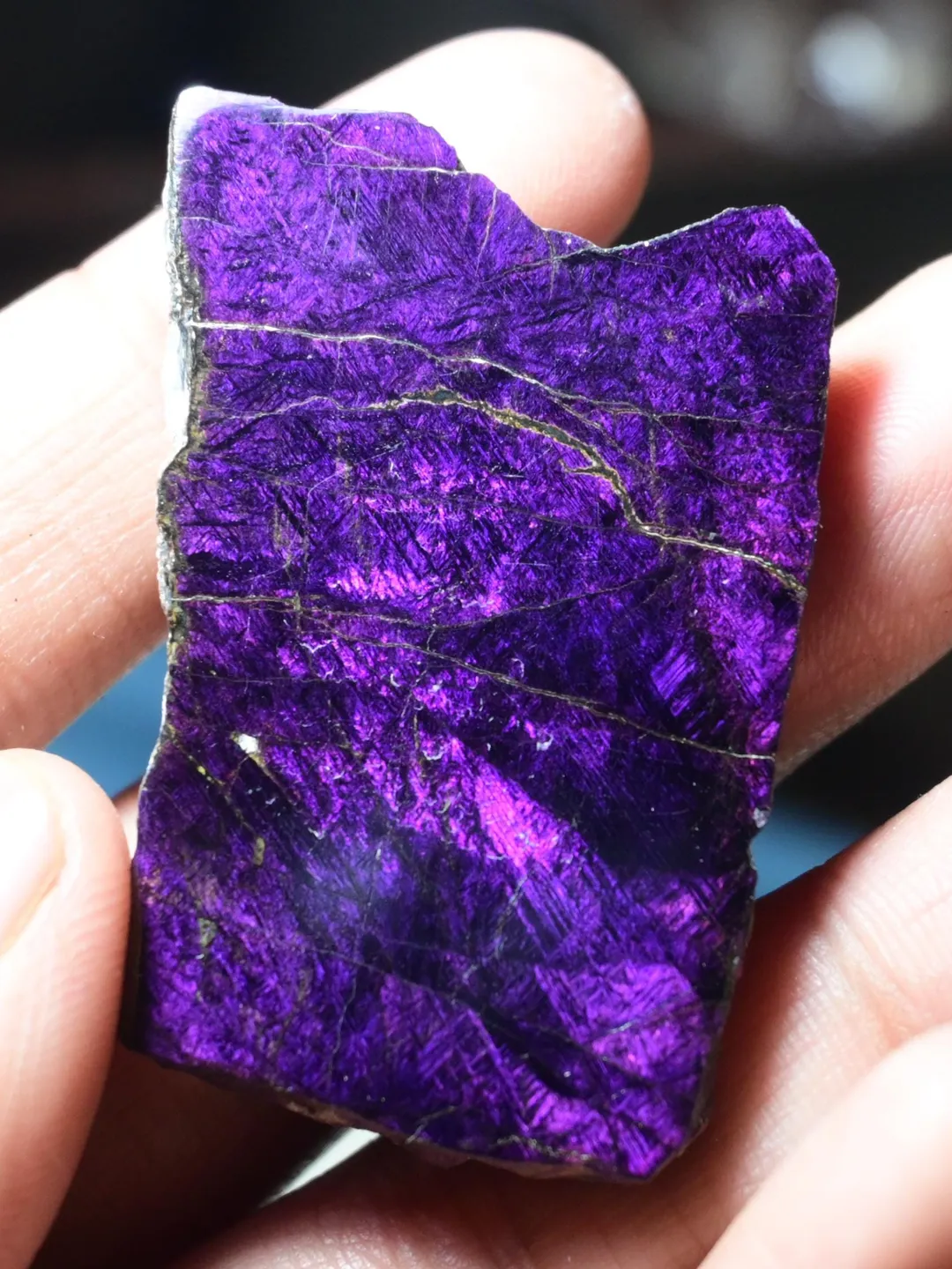 Purple Slabs Rocks Purpurite Slice: 108 ct Natural Purple Crystal Slab for Jewelry Making ...