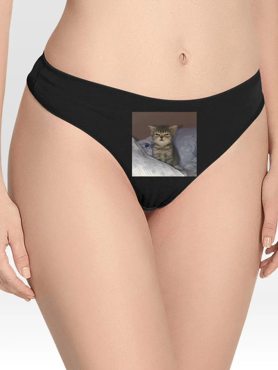 Cat Sleeping Meme Lingerie Thong