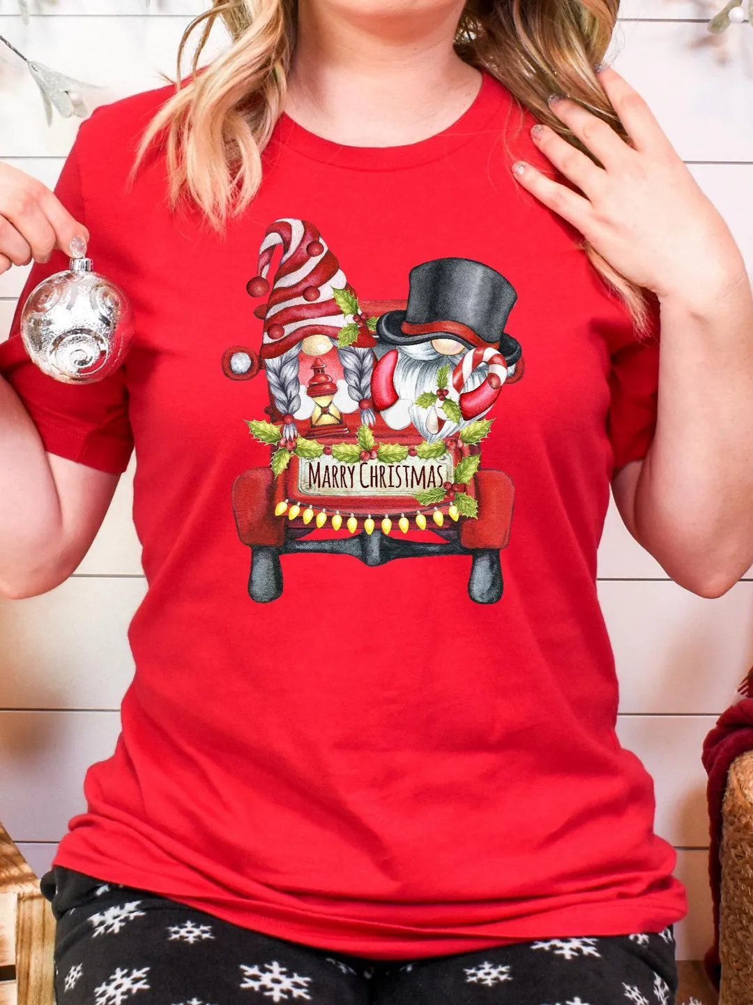 Christmas Truck Shirt: Unisex Cotton-Blend Tee