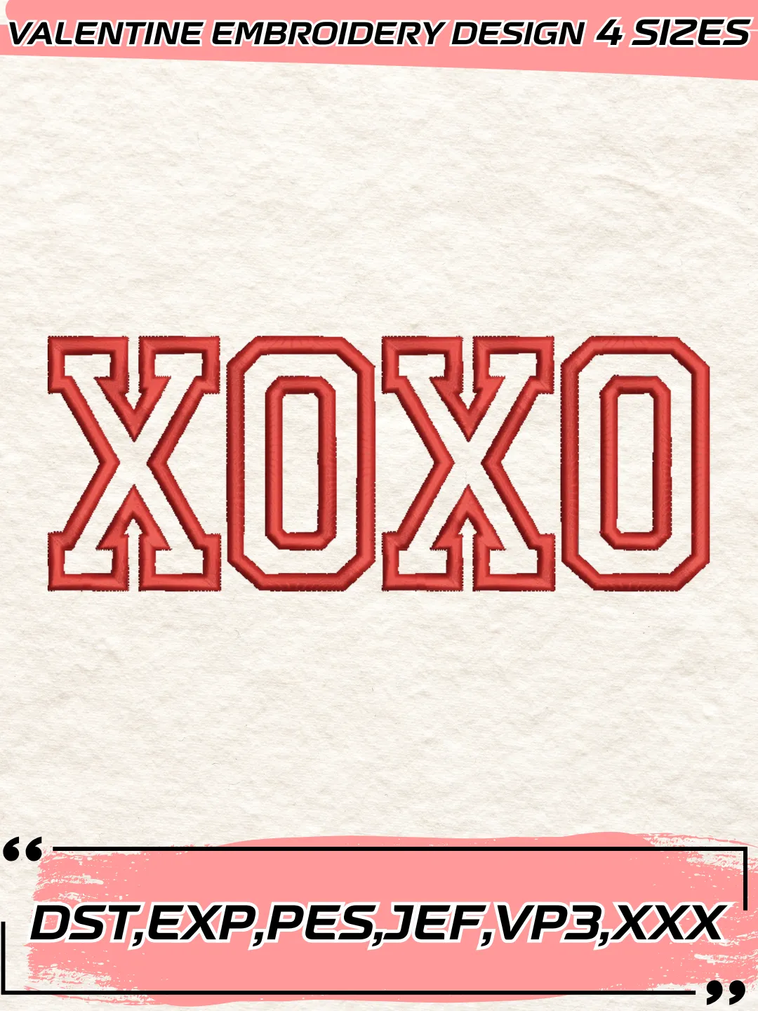 Love Applique Embroidery Design,Valentine's Day Embroidery Design,Machine Embroidery Design File,4 Sizes, Digital Download_VLT05