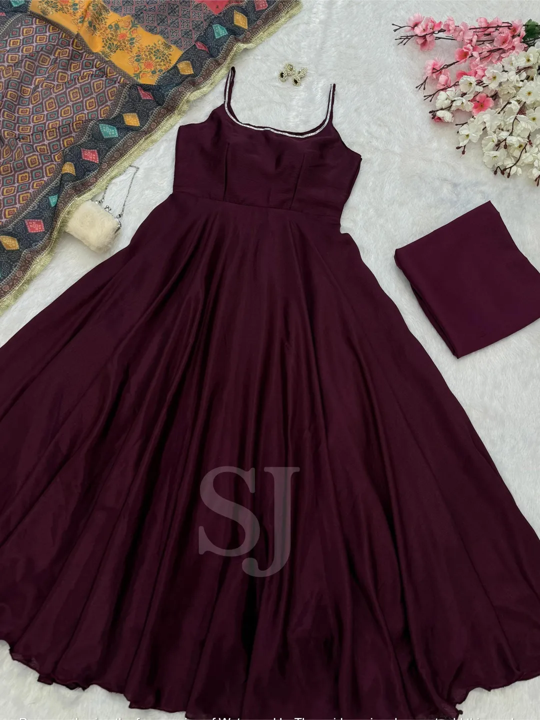 Designer Partywear Anarkali Gown Set Indian Ethnic Anarkali Kurta Dupatta Set, Silk Salwar Set, 3Pc Combo Suit, Eid Festival Wear Salwar Set Designer Partywear Anarkali Gown Set Indian Ethnic Anarkali Kurta Dupatta Set, Silk Salwar Set, 3Pc Combo Suit, Eid Festival Wear Salwar Set
