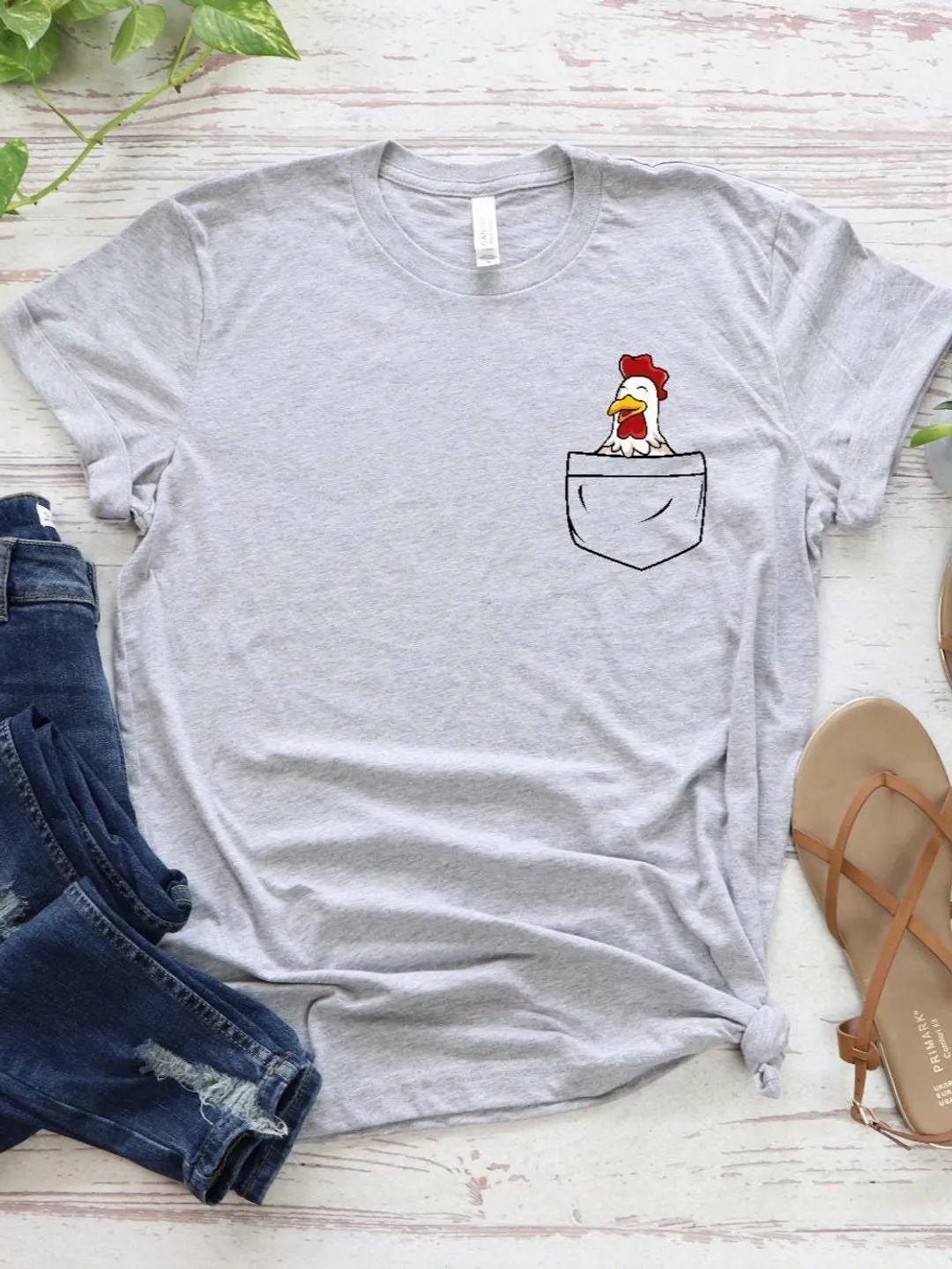 Pocket Chicken T-Shirt: Funny Animal Lover Tee