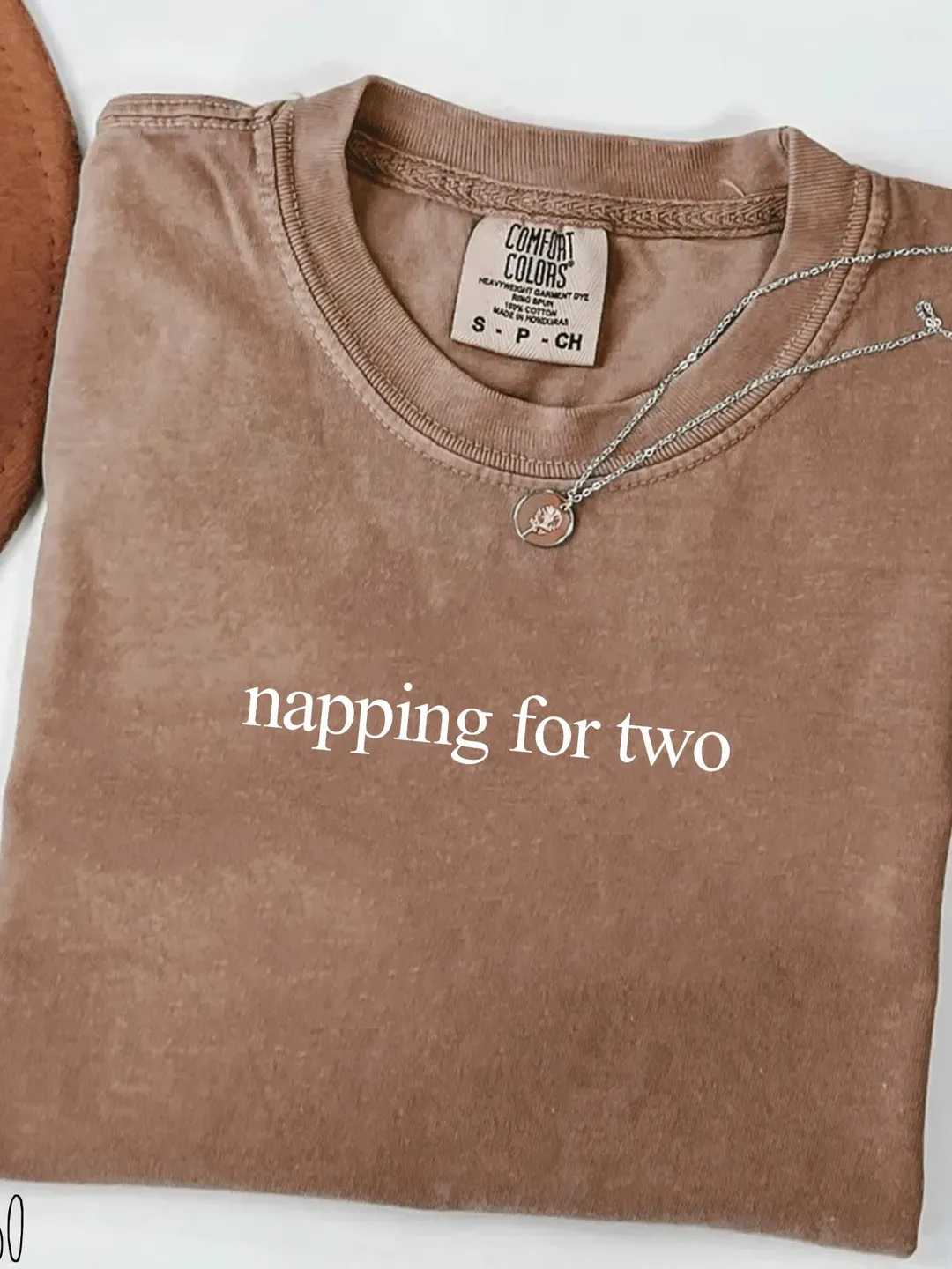 Comfort Colors Napping for Two Shirt Pregnancy Announcement T-Shirt for Women