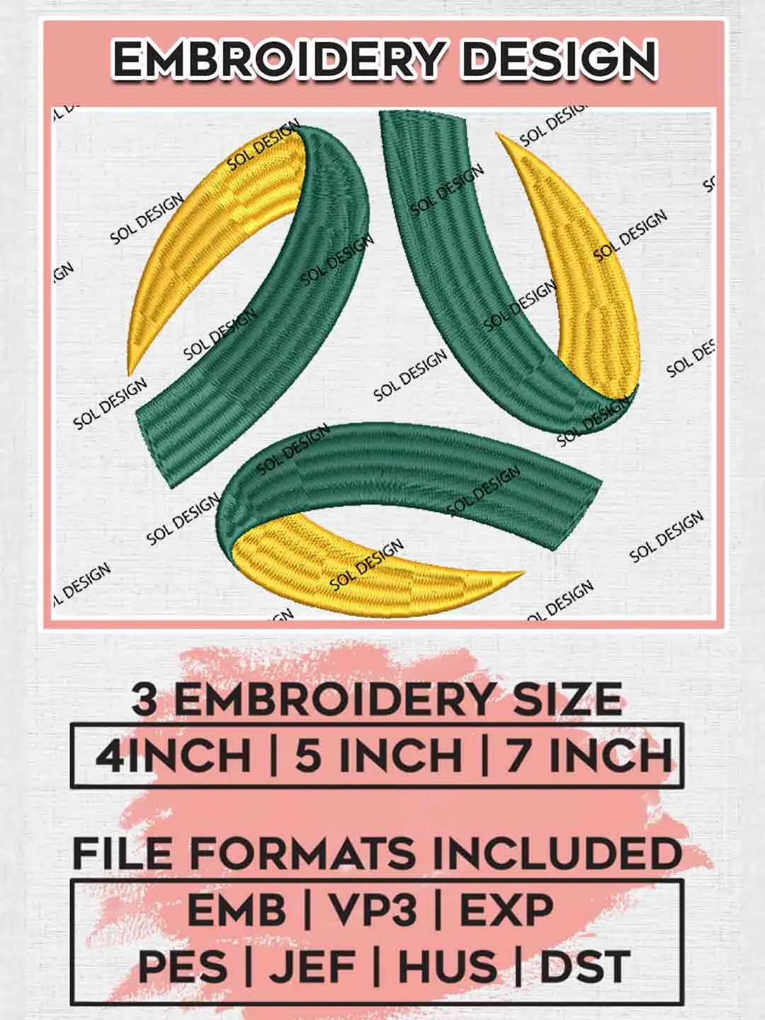 AFC Football Australia Logo Embroidery Designs, AFC Logo Embroidery files, Australia National Football Team, Machine embroidery designs, Digital Download