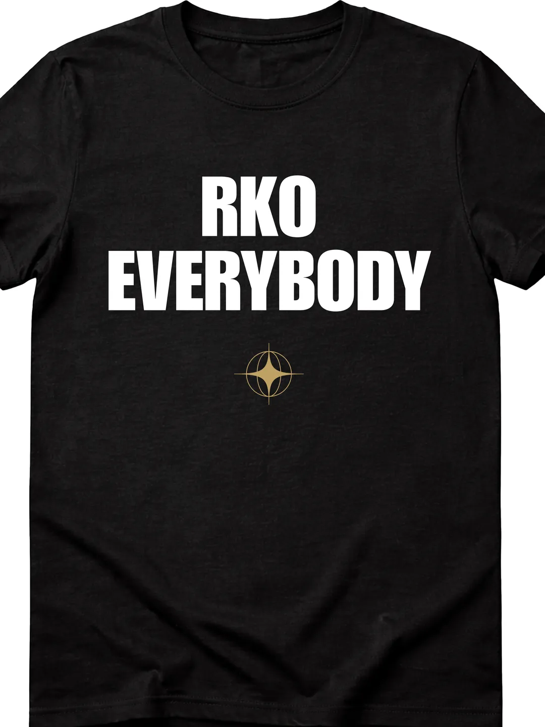 T-Shirt Design RKO EVERYBODY Black and White Bold Typography Sport Streetwear T-Shirt | Graphic Tee