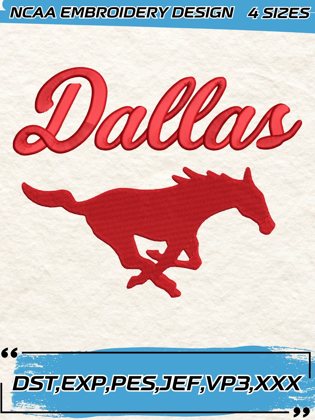 SMU Mustangs Misc Logos Embroidery Design,NCAA Logo Embroidery Design,Machine Embroidery Design File,4 Sizes, Digital Download