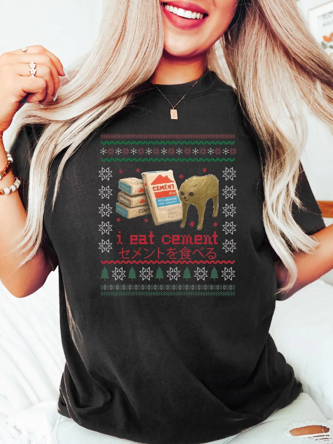 I Eat Cement Cat Meme Shirt, Funny Cursed Tee