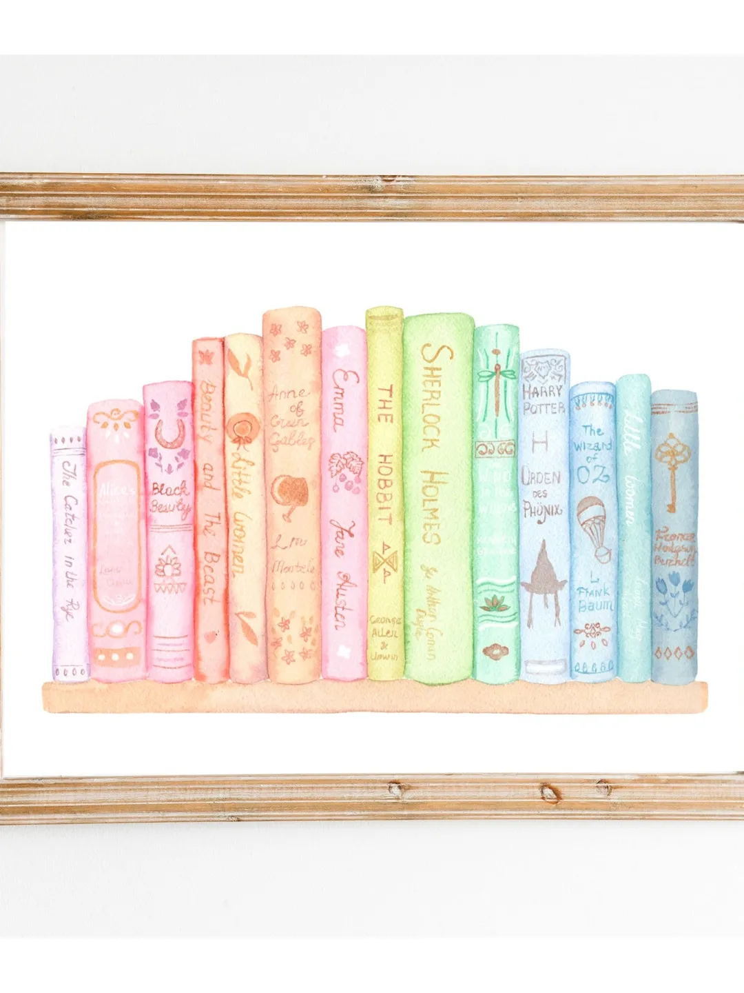 Classic Books Library Watercolor Painting, Story Book Art, Books Watercolor, Book Lover Art, Vintage Book Print, Book Painting, Book Gift