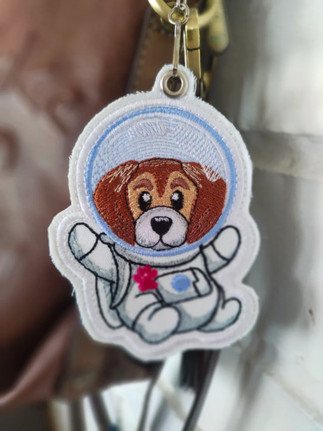 Machine embroidery design Dog astronaut