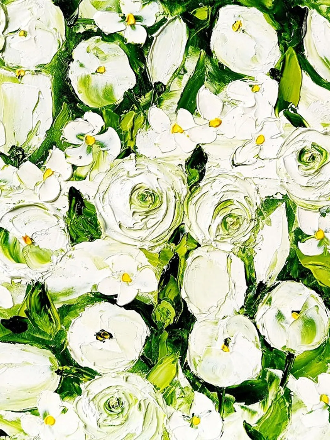 Tulips Painting Roses Original Oil Art Impasto Oil Painting Flowers Paintings Meadow Artwork 10 by 10  by ArtProkopaloSv