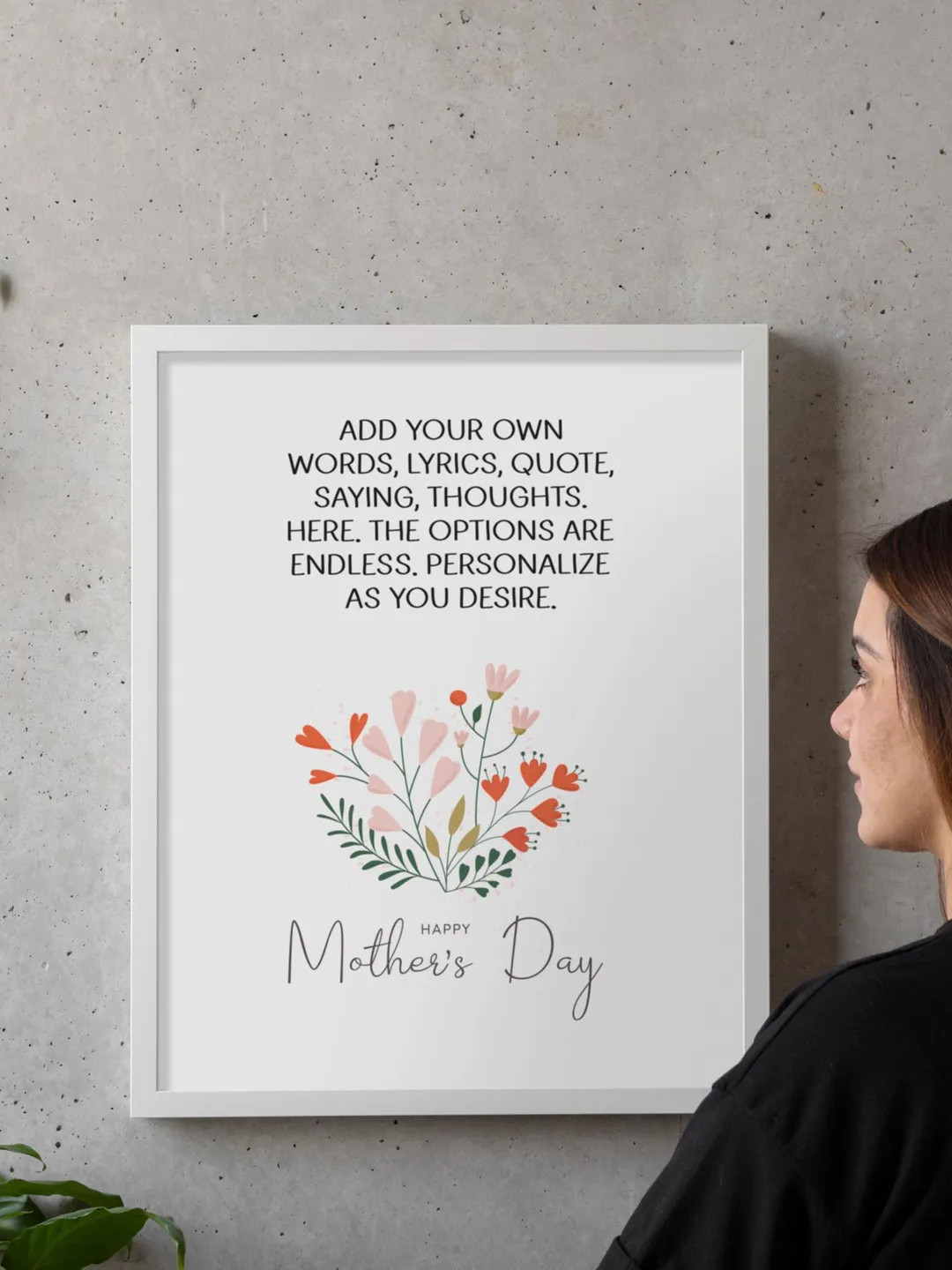 Personalized Mother’s Day Wall Art | Custom Quote Print | 4 Design ...