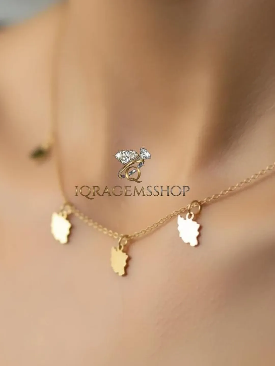 Gold Plated Sterling Silver Leaf Choker | Nature Charm Necklace