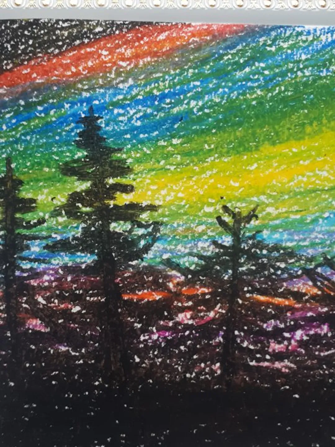 Aurora Borealis Nothern Lights Scenery Art, Nothern