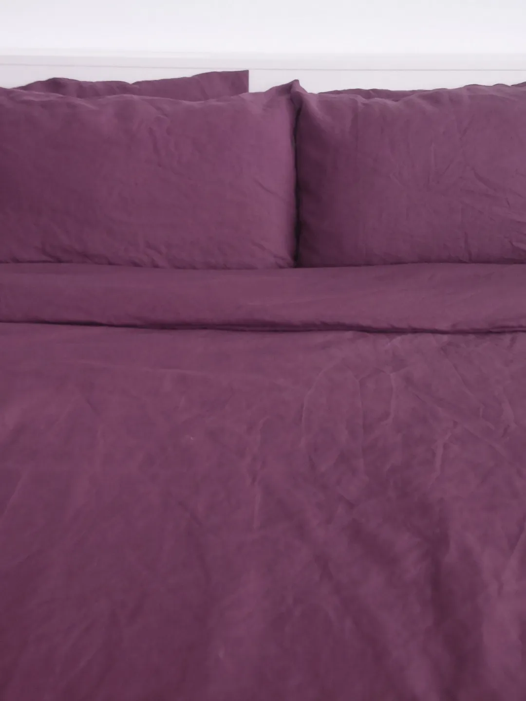 Burgundy linen pillowcase / Custom purple pillow cover / King, Queen, Standard, Euro, Decorative, Australian, Custom size / Envelope closure
