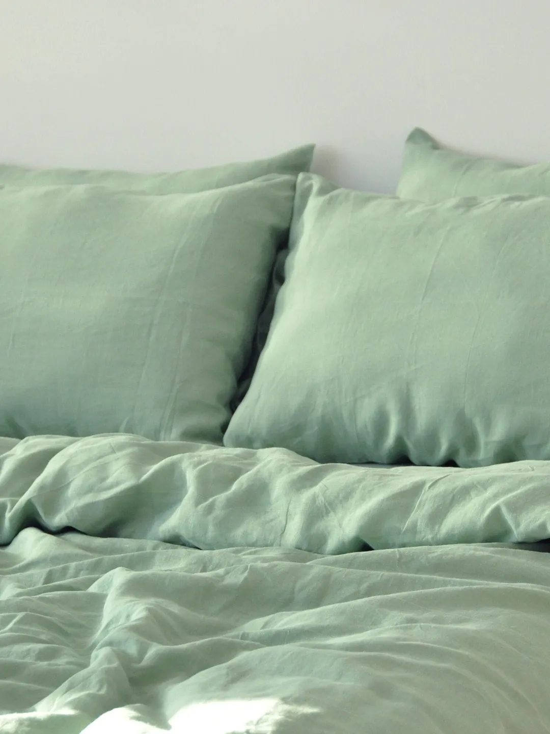 Sage green linen pillowcase / King, Queen, Standard, Euro, Square, Decorative, Toddler, Body, Lumbar, Custom size / Envelope closure