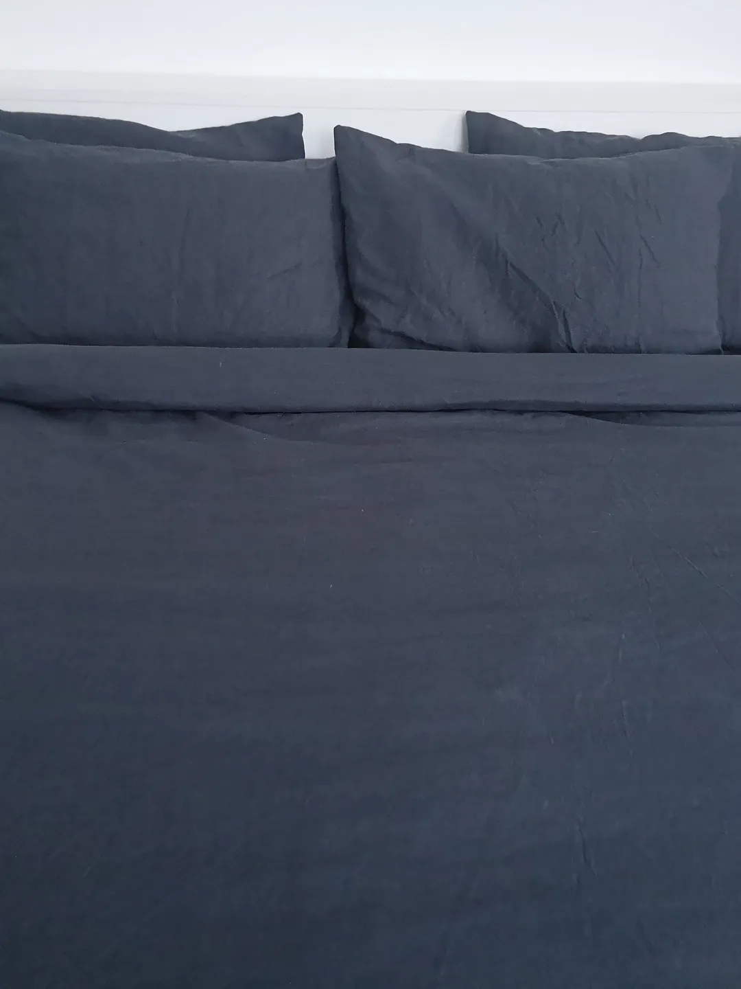 Charcoal linen pillowcase / Dark gray pillow cover / King, Queen, Standard, Euro, Decorative, Lumbar, Custom size / Envelope closure