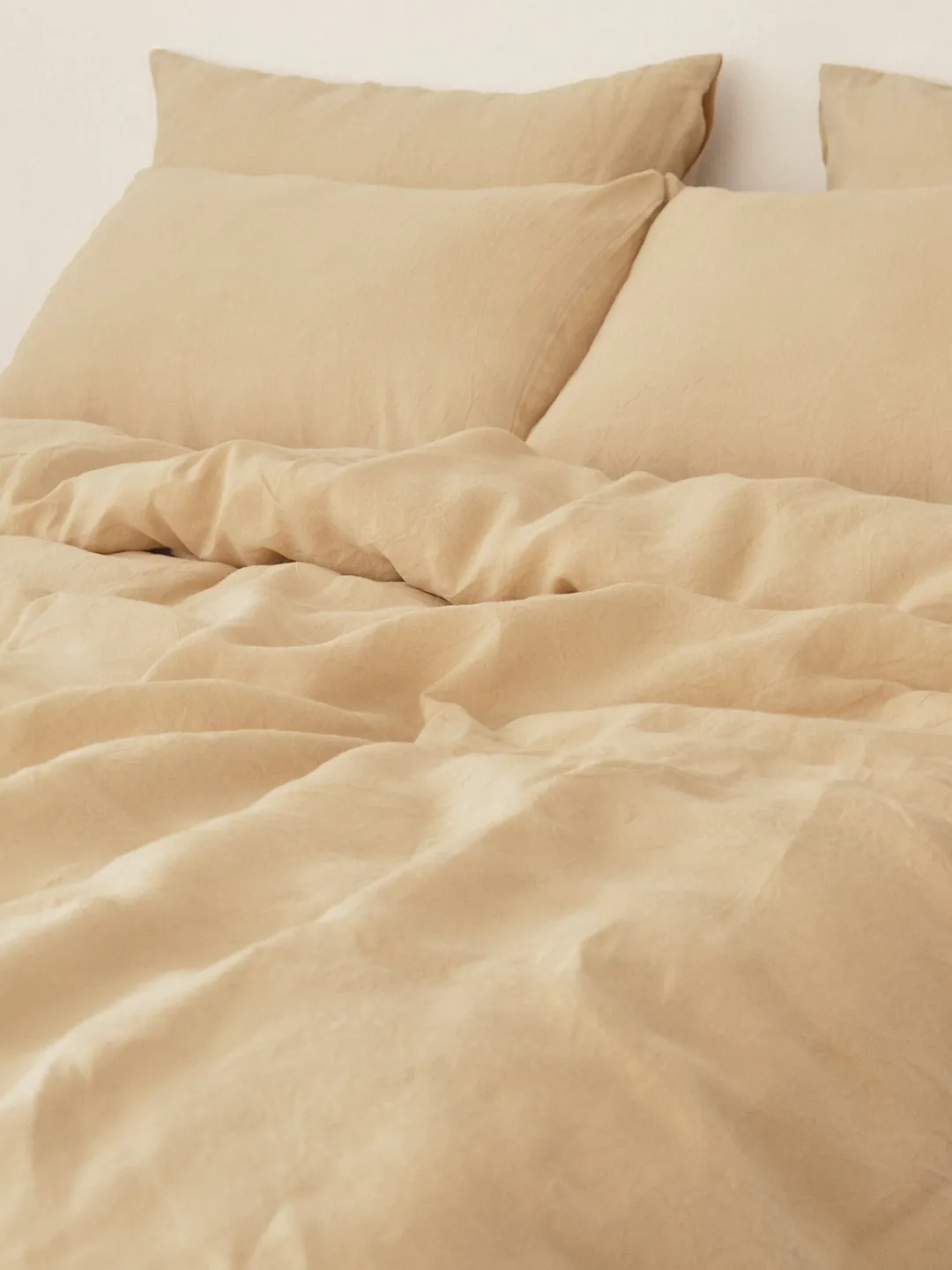 Caramel linen pillowcase / Beige pillow cover / King, Queen, Standard, Euro, Decorative, Square, Lumbar, Custom size / Envelope closure