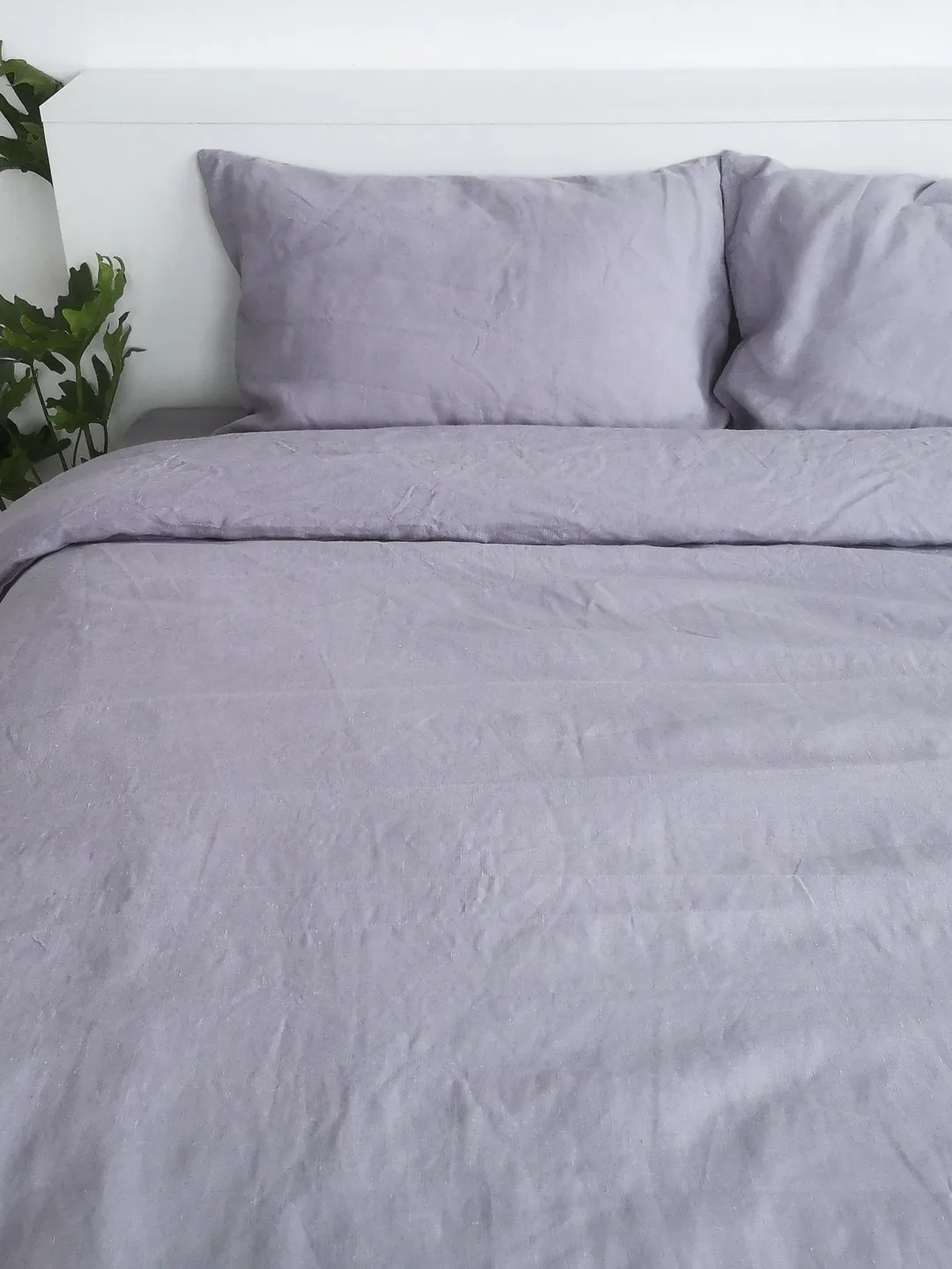 Muted lavender linen pillowcase / Gray purple pillow cover / King, Queen, Standard, Euro, Decorative, Custom size / Envelope closure