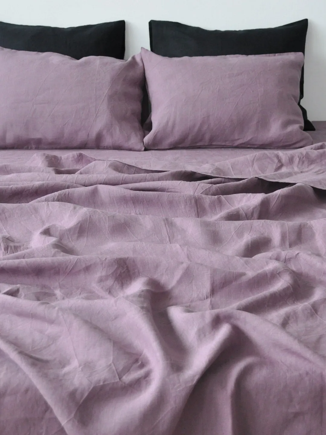 Mauve linen flat sheet / 1 Flat sheet / Softened linen sheet / Stonewashed linen / Linen bedsheet / Farmhouse decor