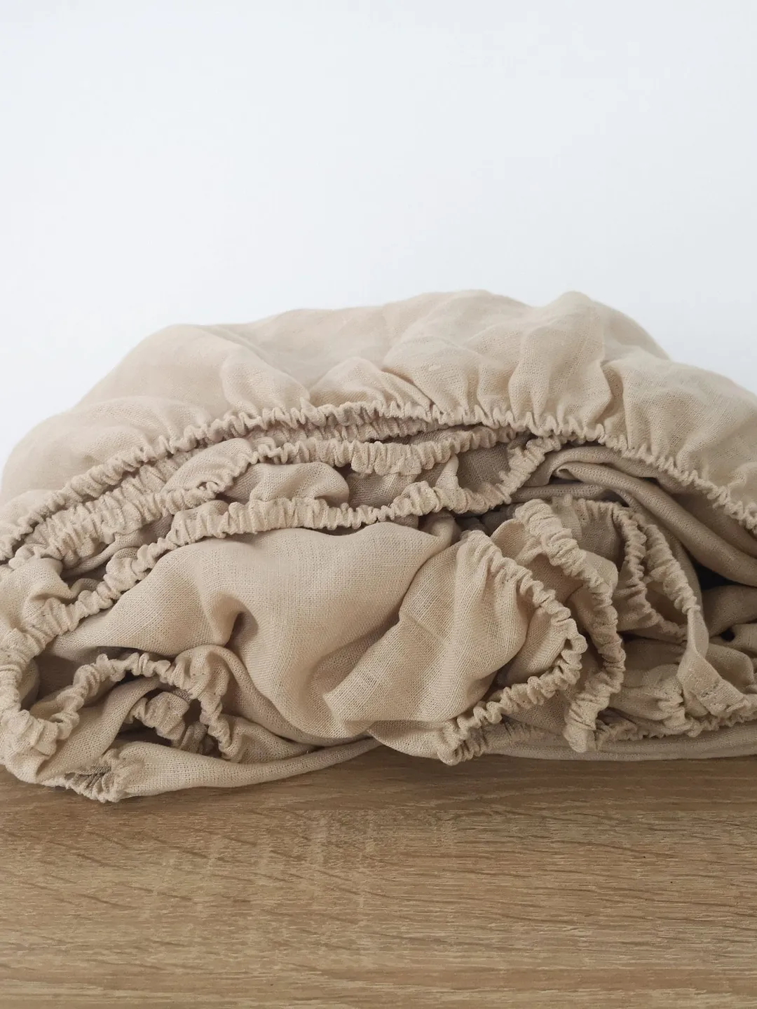 Beige linen fitted sheet / 1 Fitted sheet / Softened linen sheet / Stonewashed linen / Linen bedsheet / Farmhouse decor