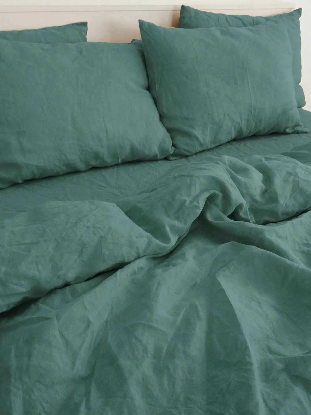 Gray teal linen pillowcase / Linen pillow cover / King, Queen, Standard, Euro, Decorative, Lumbar, Boudoir, Custom size / Envelope closure