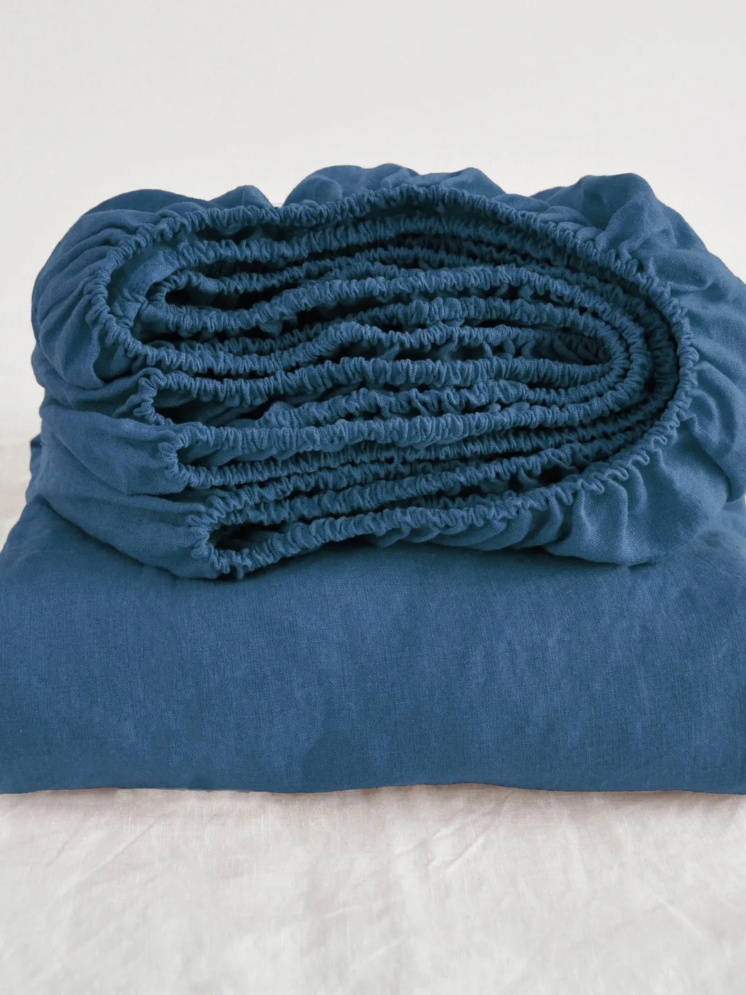 Ocean blue linen fitted sheet / 1 Fitted sheet / Softened linen sheet / Stonewashed linen / Linen bedsheet / Blue linen sheet / Deep pocket