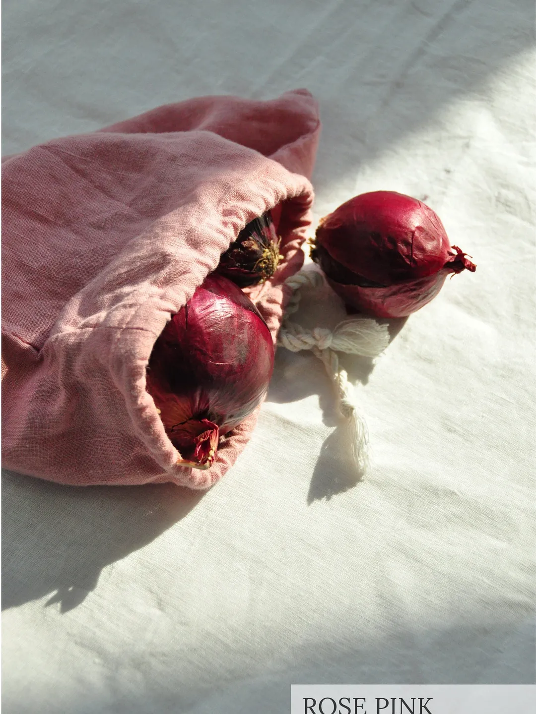 Zero waste linen bag / Bags set / Reusable washable food storage / Eco-friendly organic pocket / Natural bread drawstring bag / Vegan gift