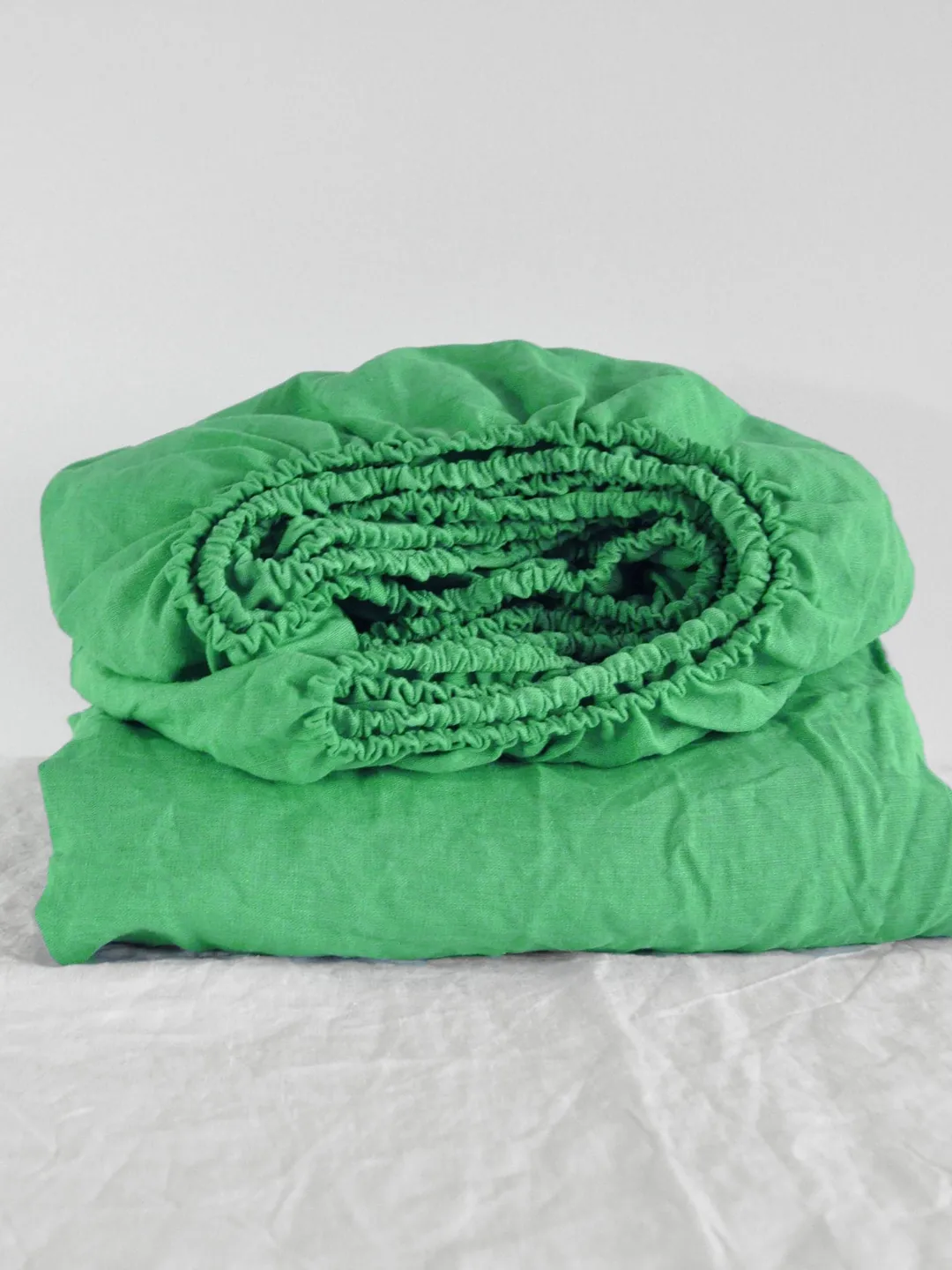 Mint green linen fitted sheet / 1 Fitted sheet / Softened linen sheet / Stonewashed linen / Linen bedsheet