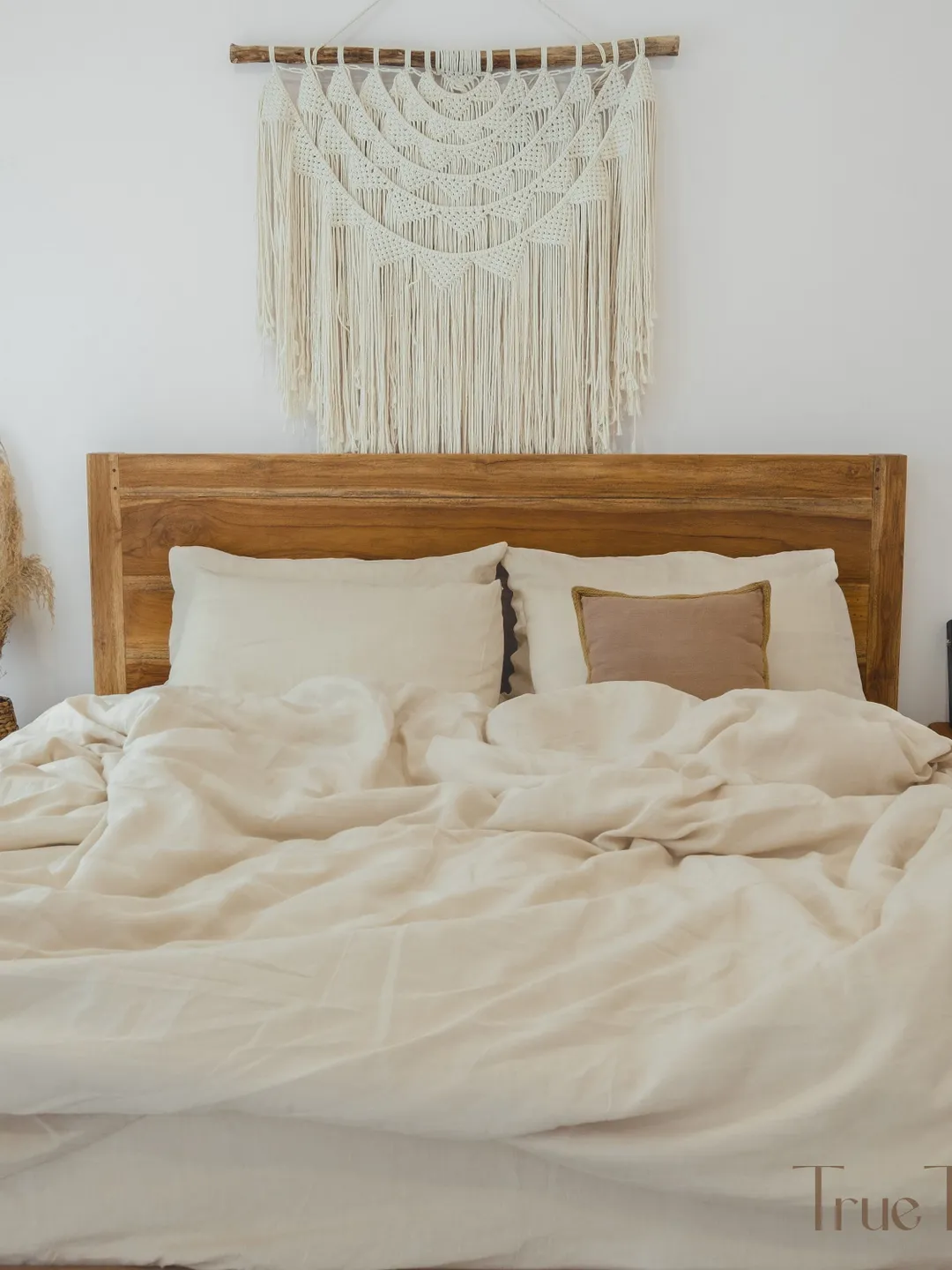 Beige linen bedding set / 1 Duvet cover + 2 Pillowcases / Softened linen / Comforter cover set / Quilt cover set / Hidden closure