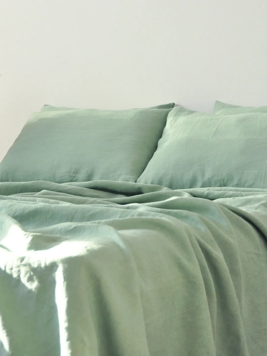 Sage green linen flat sheet / 1 Flat sheet / Softened linen sheet / Stonewashed linen / Green linen bedsheet / Farmhouse decor