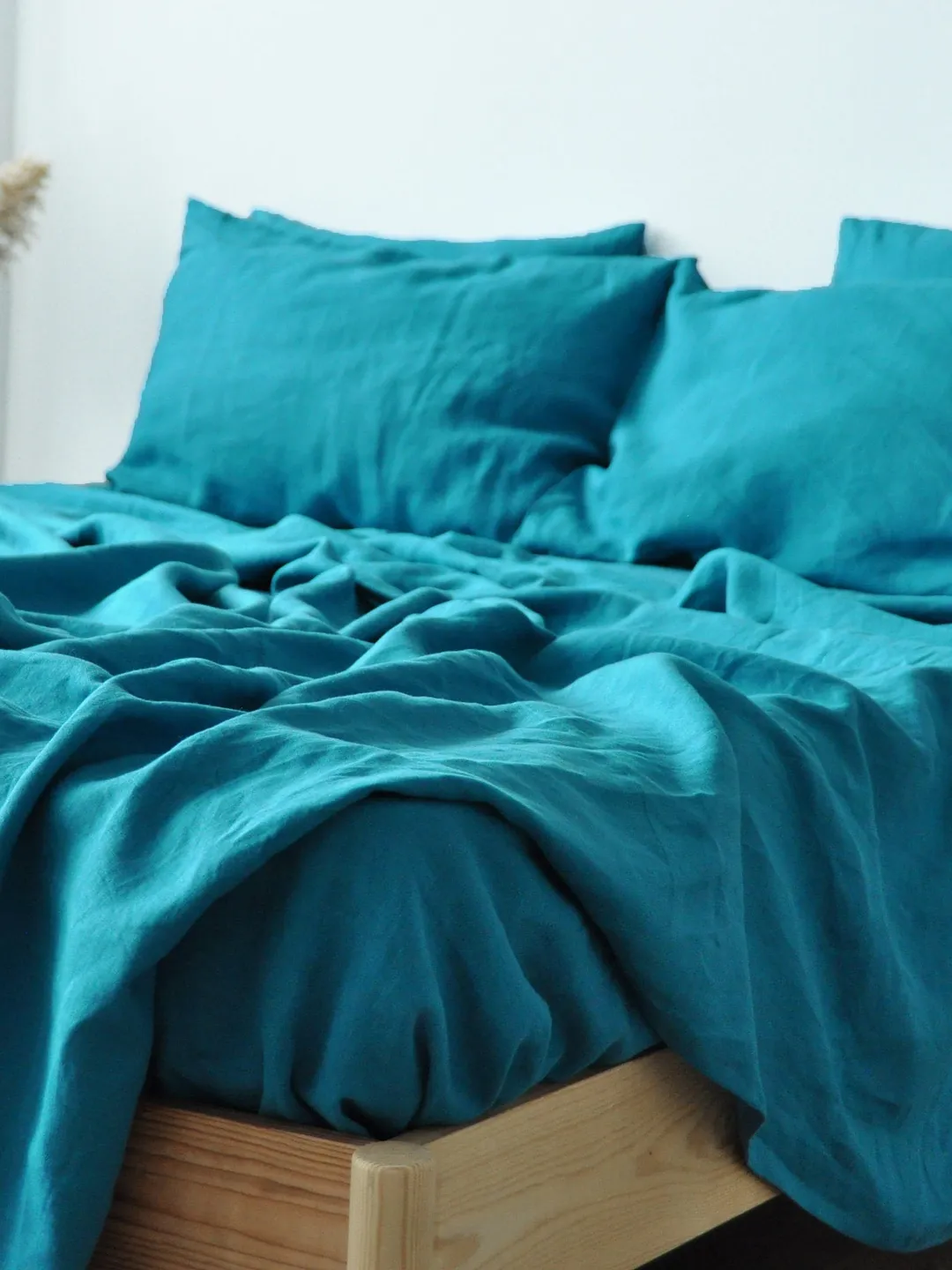 Sea wave linen pillowcase / King, Queen, Standard, Euro, Toddler, Deco, Body, Australian, Lumbar, Custom size / Envelope closure