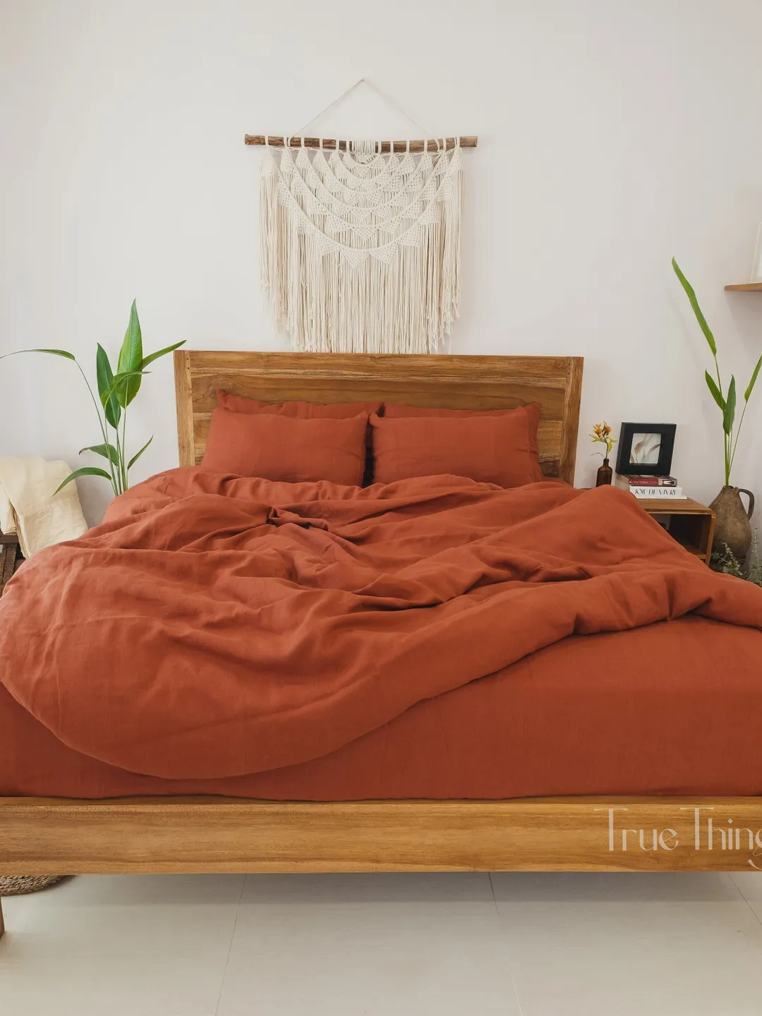 Redwood linen pillowcase / King, Queen, Standard, Euro, Decorative, Toddler, Body, Australian, Lumbar, Custom size / Envelope closure