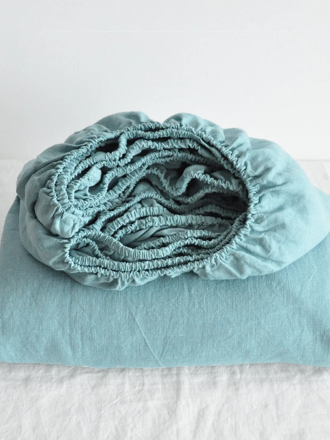 Sea glass linen fitted sheet / 1 Fitted sheet / Softened linen sheet / Stonewashed linen / Linen bedsheet