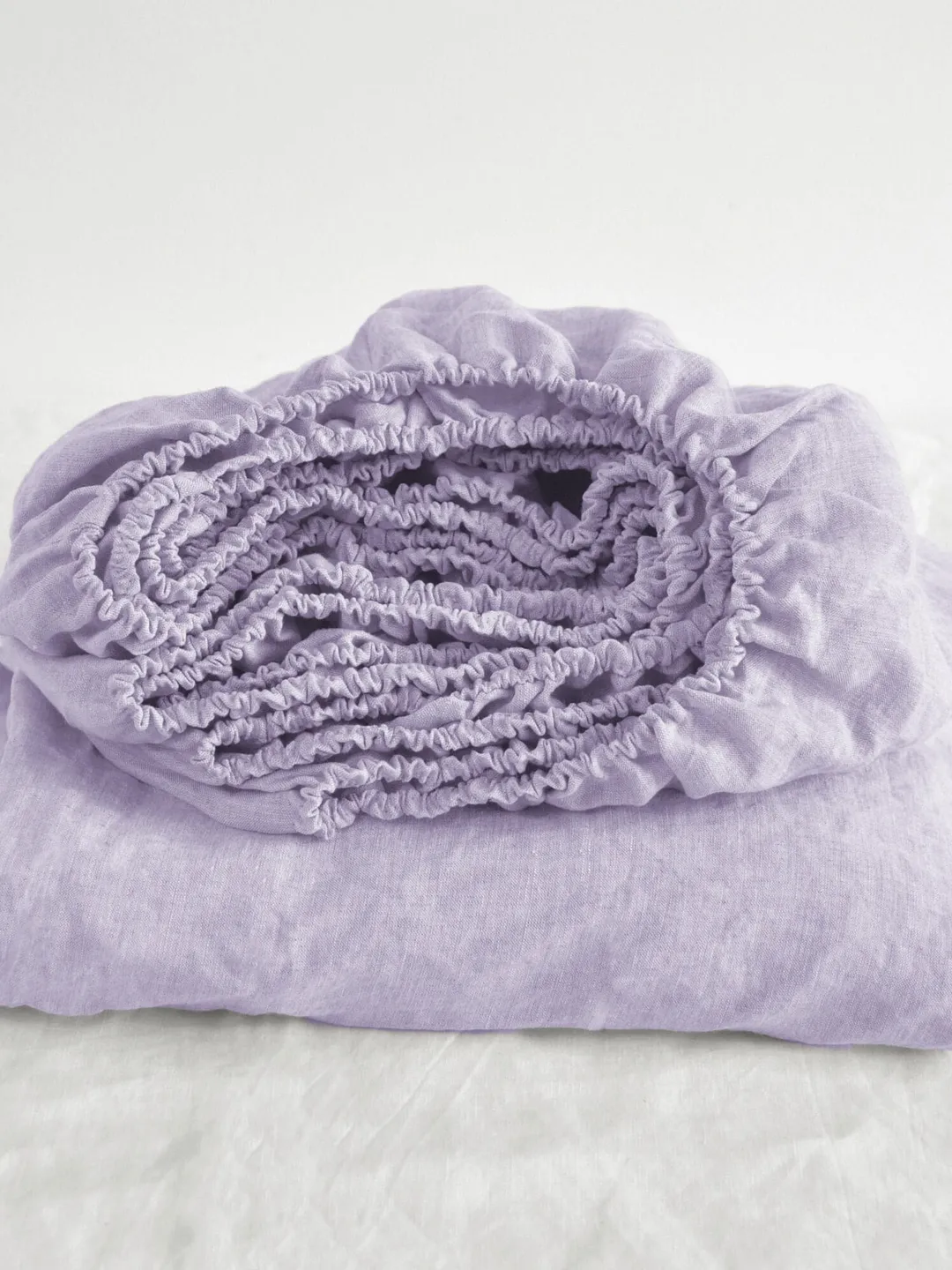 Lilac linen fitted sheet / 1 Fitted sheet / Softened linen sheet / Stonewashed linen / Linen bedsheet / Pink fitted sheet