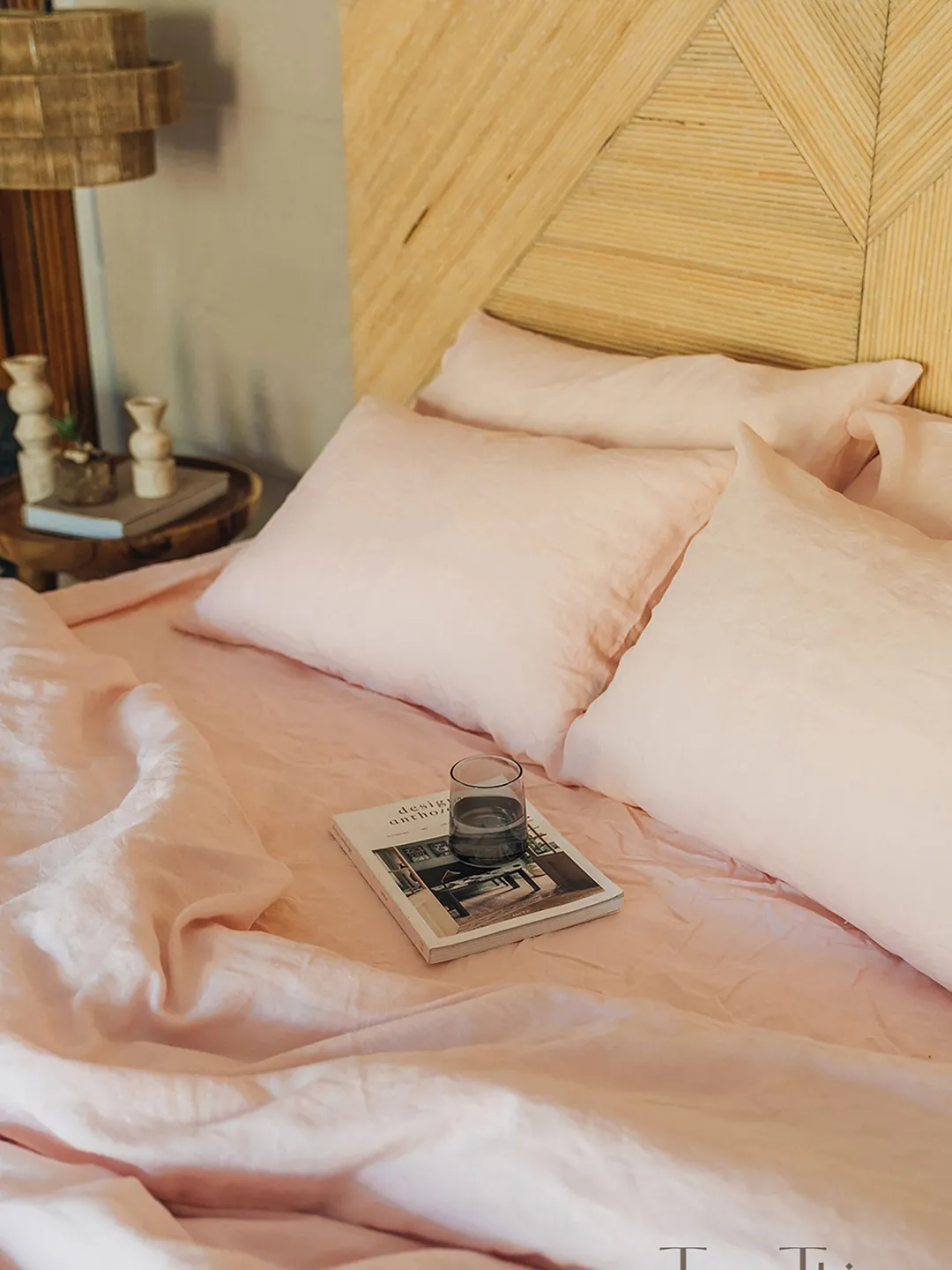 Blush pink linen pillowcase / King, Queen, Standard, Euro, Decorative, Toddler, Body, Lumbar, Boudoir, Custom size / Envelope closure